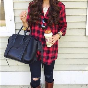 BP Red and Black Plaid shirt